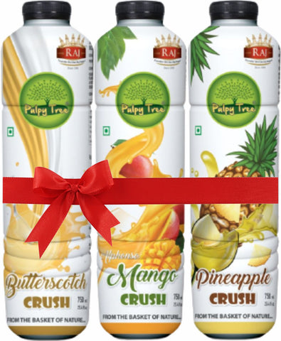 RAJ CRUSH COMBO - REGULAR (Pineapple, Mango, Butterscotch) Pack of 3 - EXCLUSIVE GIFT PACK