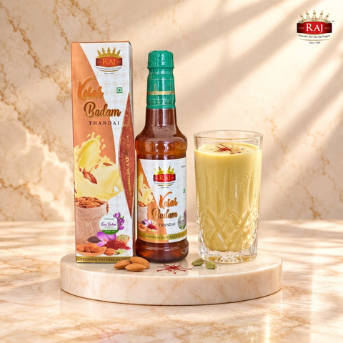 RAJ Kesar Badam Thandai 500 ML – traditional saffron almond thandai drink